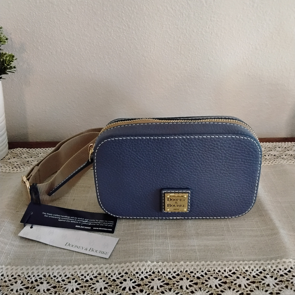 Dooney & Bourke Navy Pebble Leather Crossbody Bag
